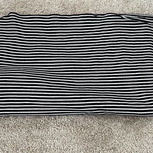 Kate Quinn Striped Mini Ribbed Swaddle Blanket Organic Cotton